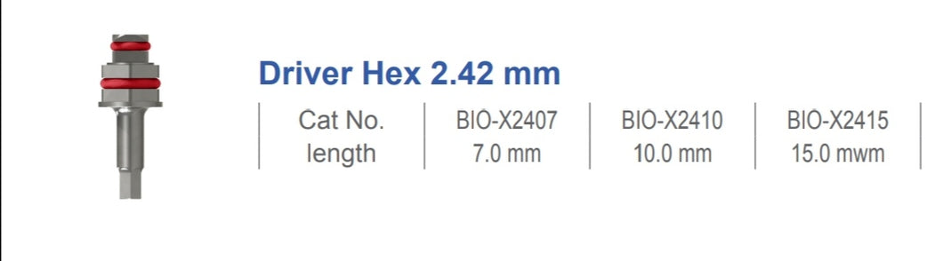 Driver Hex 2.42 mm
