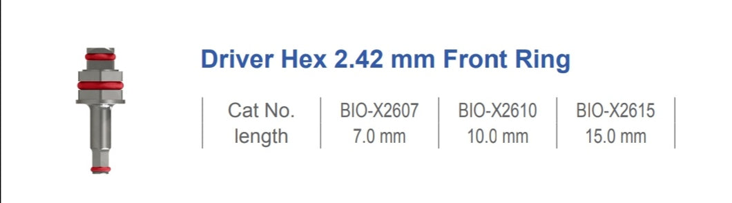 Driver Hex 2.42 mm Front Ring