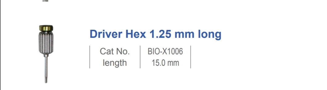 Manual Driver Hex 1.25 mm